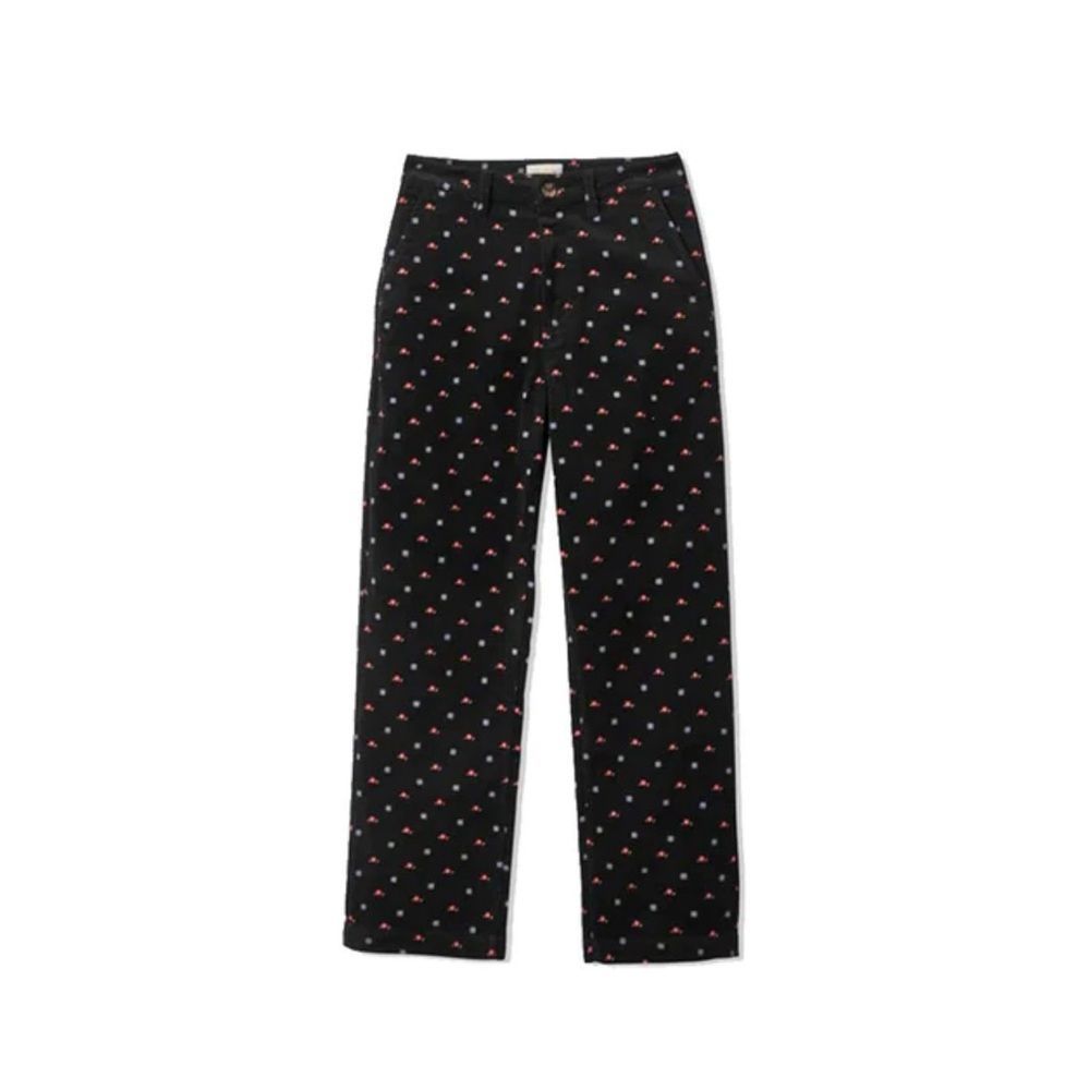 Brixton Victory Floral High Waist Straight Leg Corduroy Pants